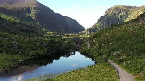 Aerial View of Gap of Dunloe, Killarney, Ring of Kerry, Ireland Stock-Footage 231512495