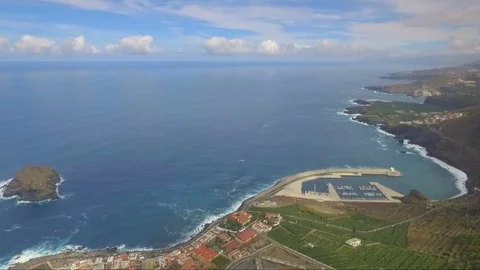 Aerial view of Garachico 스톡 동영상 72522912