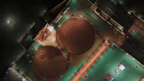 Aerial View of Garba Ground Preparation in Bhopal 스톡 동영상 341567578