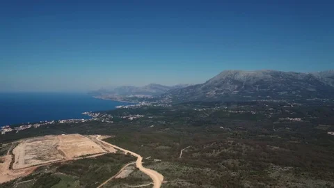 Aerial view the garbage disposal zone Stock Footage 124690302