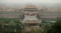 Aerial View, Gate to Forbidden City, Beijing, China, Air Pollution, time lapse HD Footage