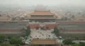 Aerial View, Gate to Forbidden City, Center Beijing, China, Air Pollution, Smog HD Footage