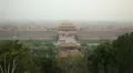Aerial View, Gate to Forbidden City, Beijing, China, Air Pollution, time lapse HD Footage