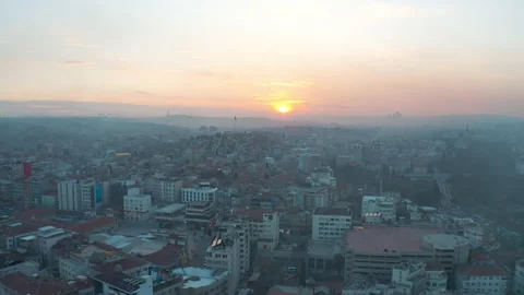 Aerial view of Gaziantep City Landscape in Turkey. 4K Footage in Turkey Stock Footage