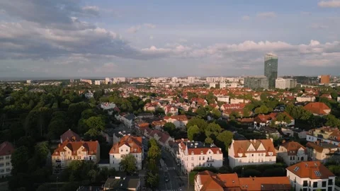 Aerial view of Gdansk. Stock Footage 247520703
