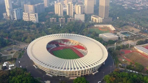 Aerial view of Gelora Bung Karno Main St... | Stock Video | Pond5