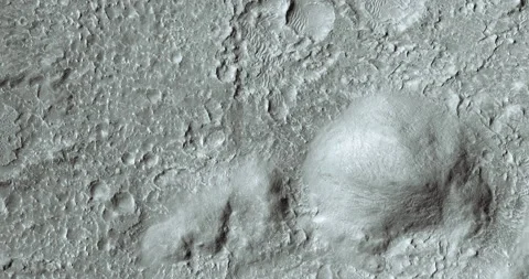 Aerial View Of Geological Planetary Surface Soil Patterns Of Planet Mars Stock Footage 170783942