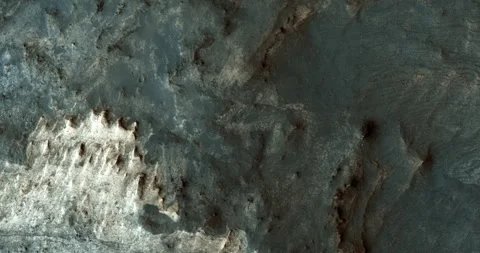 Aerial View Of Geological Planetary Surface Soil Patterns Of Planet Mars Stock Footage 170794302