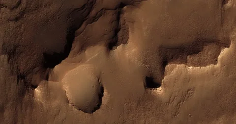 Aerial View Of Geological Planetary Surface Soil Patterns Of Planet Mars Stock Footage 170839098