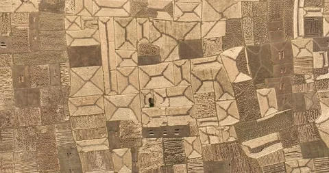 Aerial view of geometric agricultural fields, Bangladesh. Stock Footage 322762819