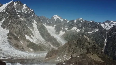 Aerial view of Georgian mountain - Caucase Stock Footage