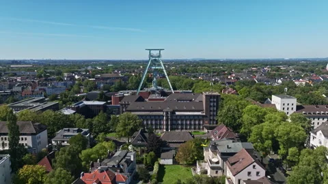 Aerial view of German Mining Museum in Bochum , Germany Vidéo 274397187