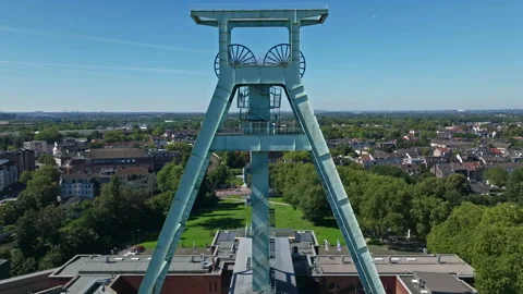 Aerial view of German Mining Museum in Bochum , Germany Vidéo 274397753