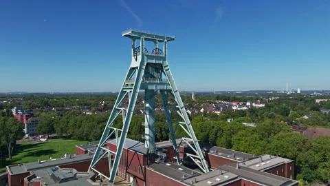 Aerial view of German Mining Museum in Bochum , Germany Vidéo 274403589