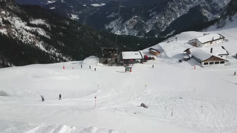 Aerial view of german mountains from cable car 4k Stock Footage 276681832