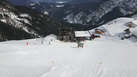 Aerial view of German mountains from cable car Vidéo 280779630