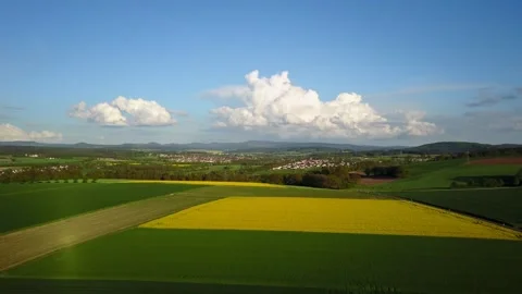 Aerial view german village in summer Stock Footage 331009953