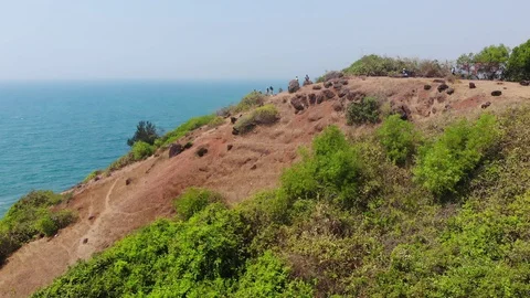 Aerial View of Getting closer to Mountain Hill Corner 스톡 동영상 130166246