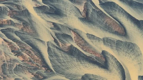 Aerial view of glacial river patterns in Iceland. Stock Footage 340282069
