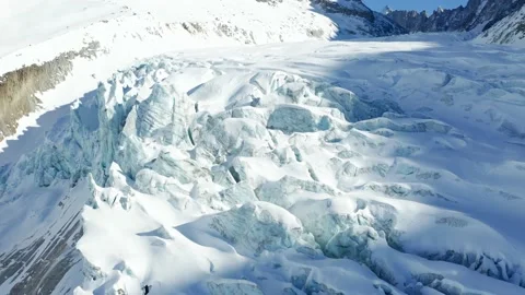 Aerial view of a glacier Stock Footage