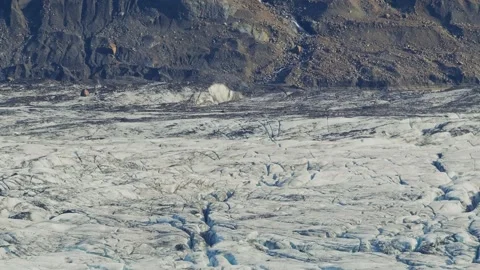 Aerial view of a glacier in Iceland. Stock Footage 320508402