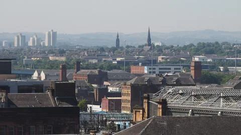 Aerial view of Glasgow Stock Photos
