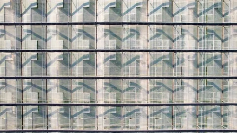 Aerial view of glass structure over waste water pool Video stock 166788871