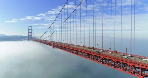 Aerial view of the Golden Gate Bridge in San Francisco. California. USA. 4K Video stock 123491652