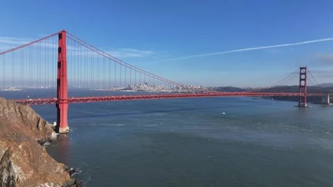 Aerial view of the Golden Gate Bridge in San Francisco, California, USA Stockbeeldmateriaal 334367491