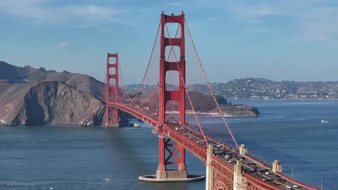 Aerial view of the Golden Gate Bridge in San Francisco, California, USA Stockbeeldmateriaal 334367577