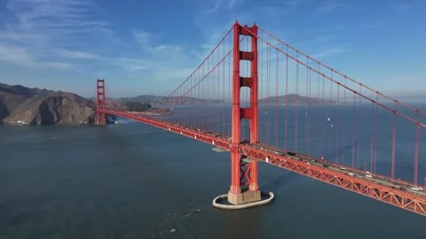 Aerial view of the Golden Gate Bridge in San Francisco, California, USA Stockbeeldmateriaal 334367634