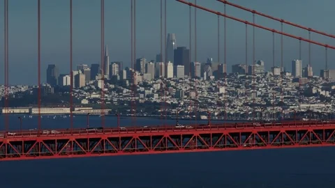 Aerial view of the Golden Gate Bridge in San Francisco, California, USA Stockbeeldmateriaal 334369744