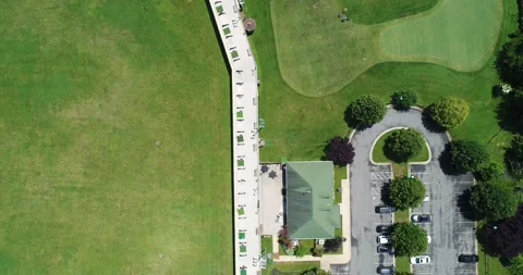 An aerial view of a golf complex in suburban Maryland. Stock Footage 132917398