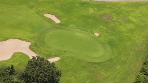 Aerial view of golf course at Dan Caesarea, Israel. Stock Footage 316142527