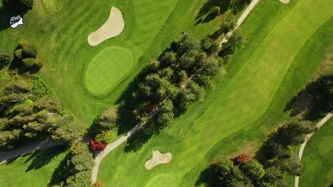 Aerial view of a golf course from drone Stock Footage 161487692