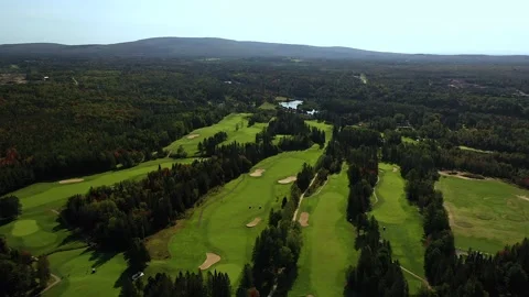 Aerial view of a golf course from drone Stock Footage 161488389