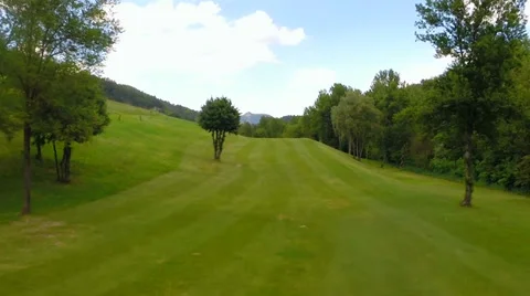 Aerial view of a golf course Stock Footage 39088385