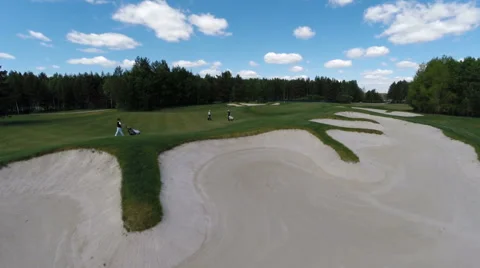 Aerial view of the Golf course 库存影片 63766604