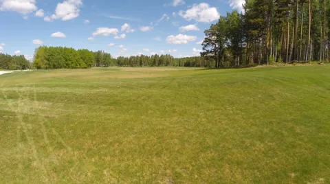Aerial view of the Golf course Stock Footage 63767594
