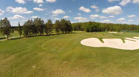 Aerial view of the Golf course 库存影片 63768281