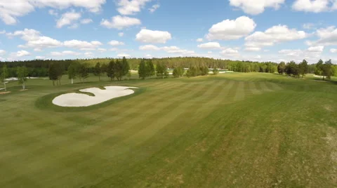 Aerial view of the Golf course Stock Footage 63769555