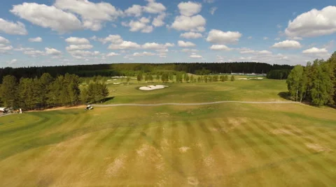 Aerial view of the Golf course Stock Footage 63772735