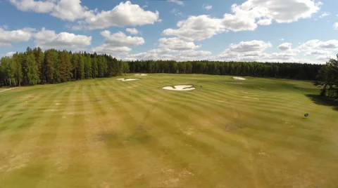 Aerial view of the Golf course 库存影片 63774171
