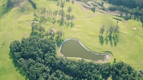 Aerial View of the Golf Course Stock Footage 72193857