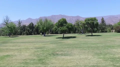 Aerial view of golf course Stock Footage 90316560