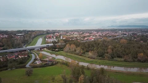 Aerial view of a golf course Stock Footage 120126160