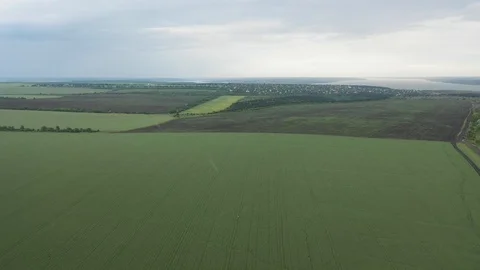 Aerial view of golf course Stock Footage 129105284