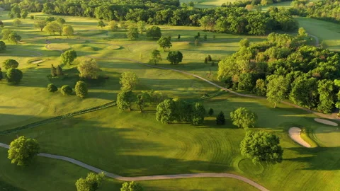 Aerial view of Golf course. Stock Footage 132614457