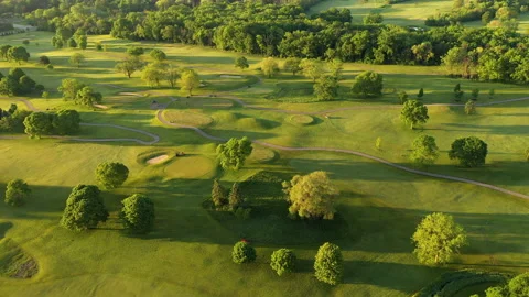 Aerial view of Golf course. Video stock 132615019