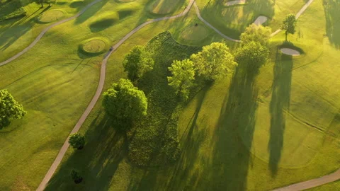 Aerial view of Golf course. Stock Footage 132617830